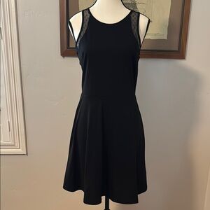 Black Halter Fit and Flare Mini Dress